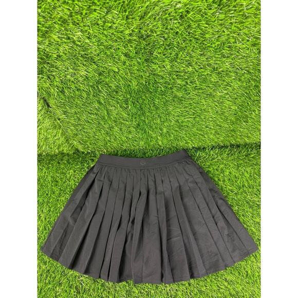 Lululemon Skort Womens Size 4 Black Pleated Athletic Inner Pocket Tennis - Picture 1 of 6